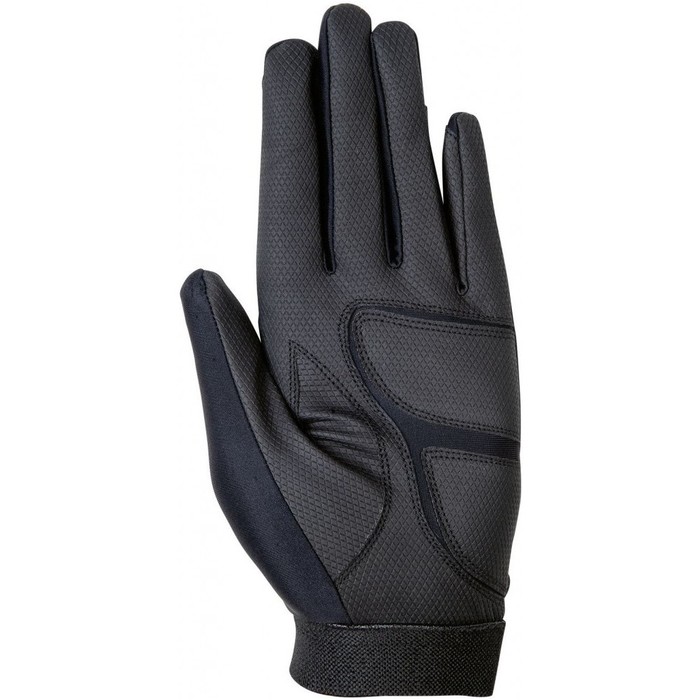2022 HKM Monaco Style Riding Gloves 13236 - Black